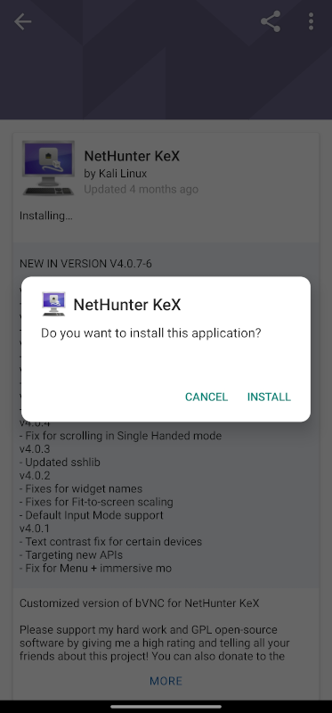 kali linux nethunter galaxy s10